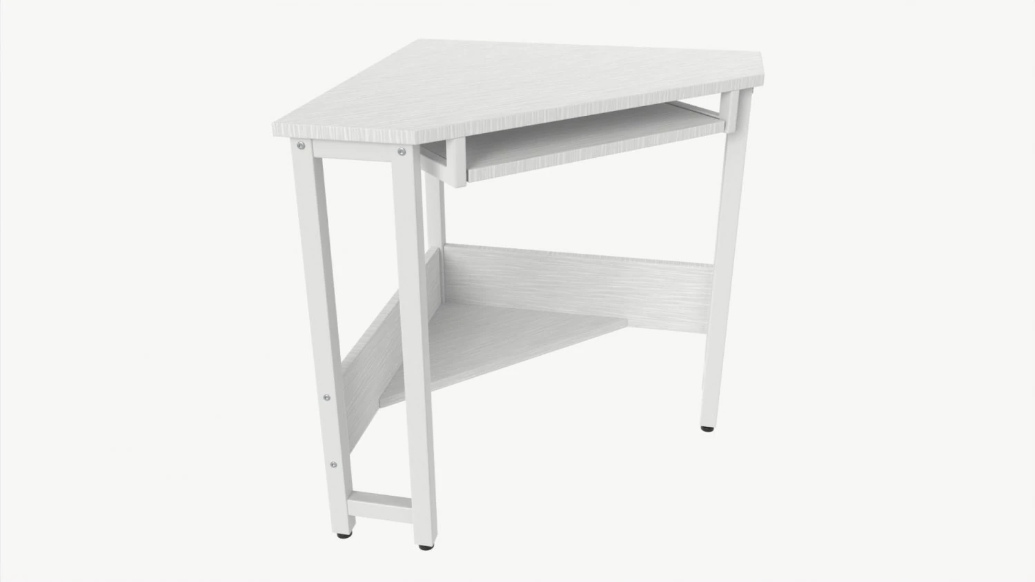 Corner Computer Desk 3D Model .c4d .max .obj .3ds .fbx .stl .blend 