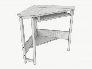 Corner Computer Desk 3D Model