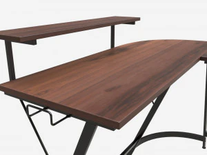 Bureau avec tiroir pour support d'&eacute;cran Modèle 3D