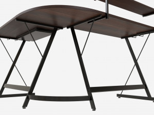 Desk with Monitor Stand Drawer Modèle 3D