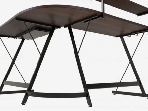 Bureau avec tiroir pour support d'&eacute;cran Modèle 3D