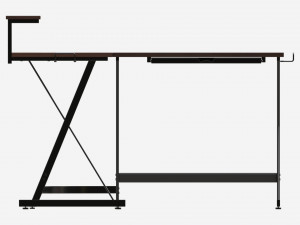 Desk with Monitor Stand Drawer Modèle 3D