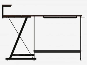 Bureau avec tiroir pour support d'&eacute;cran Modèle 3D