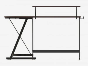 Bureau avec tiroir pour support d'&eacute;cran Modèle 3D