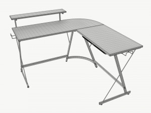 Desk with Monitor Stand Drawer Modèle 3D