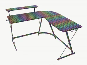 Bureau avec tiroir pour support d'&eacute;cran Modèle 3D