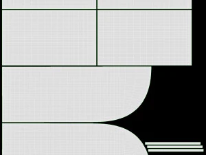 Bureau avec tiroir pour support d'&eacute;cran Modèle 3D