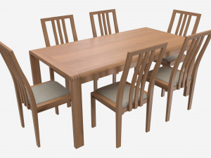 Dining Table with Chairs Ercol Bosco 3D Модель