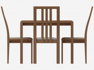 Dining Table with Chairs Ercol Bosco 3D Модель