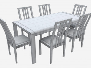Dining Table with Chairs Ercol Bosco 3D Модель