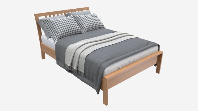 Double Bed Ercol Bosco Model 3D .c4d .max .obj .3ds .fbx .stl .blend 