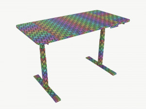 Electric Height Adjustable Standing Desk Model 3D