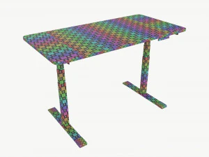 Electric Height Adjustable Standing Desk 3D Model