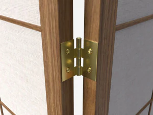 Folding screen Oriental 3D Model