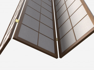 Folding screen Oriental Model 3D