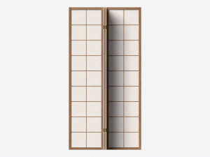 Folding screen Oriental Model 3D