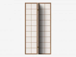 Folding screen Oriental 3D Model