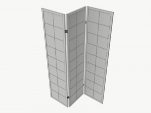 Folding screen Oriental Model 3D