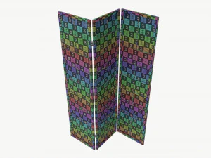 Folding screen Oriental 3D Model