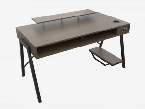 Scrivania per computer da gioco con ripiano Modello 3D