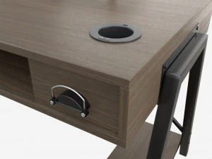 Gaming Computer Desk with Shelf 3D Model