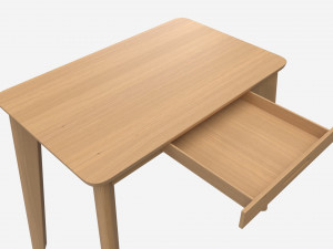 Home Office Workbench Desk with Drawer 3D Модель