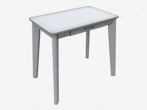 Home Office Workbench Desk with Drawer 3D Model