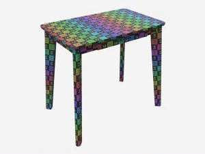 Home Office Workbench Desk with Drawer 3D Model