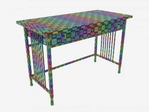 Iron Craft Computer Writing Desk 3D Model