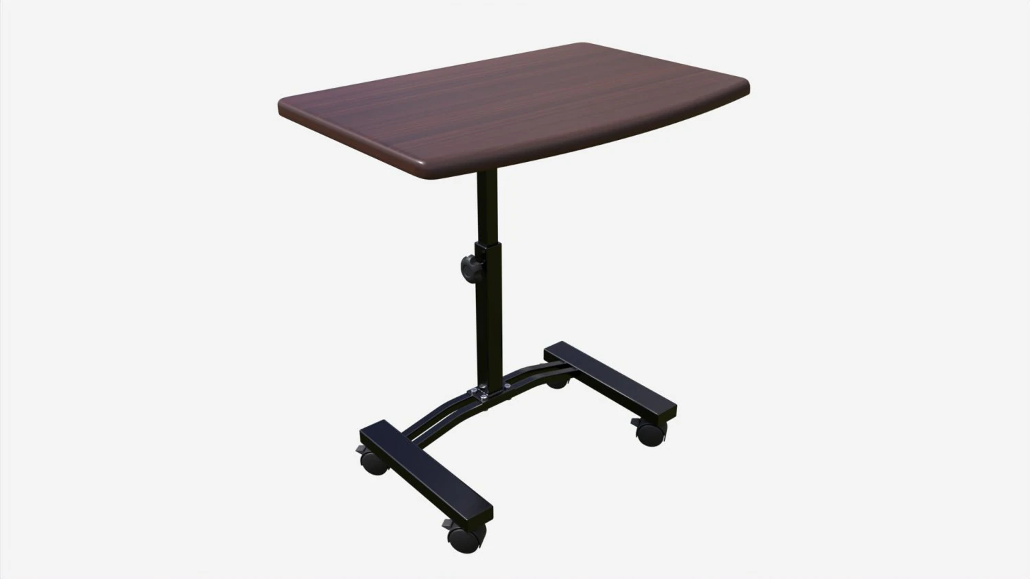 Laptop Cart Desk with Adjustable Height 3D Model .c4d .max .obj .3ds .fbx .stl .blend 