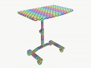 Laptop Cart Desk with Adjustable Height 3D Model