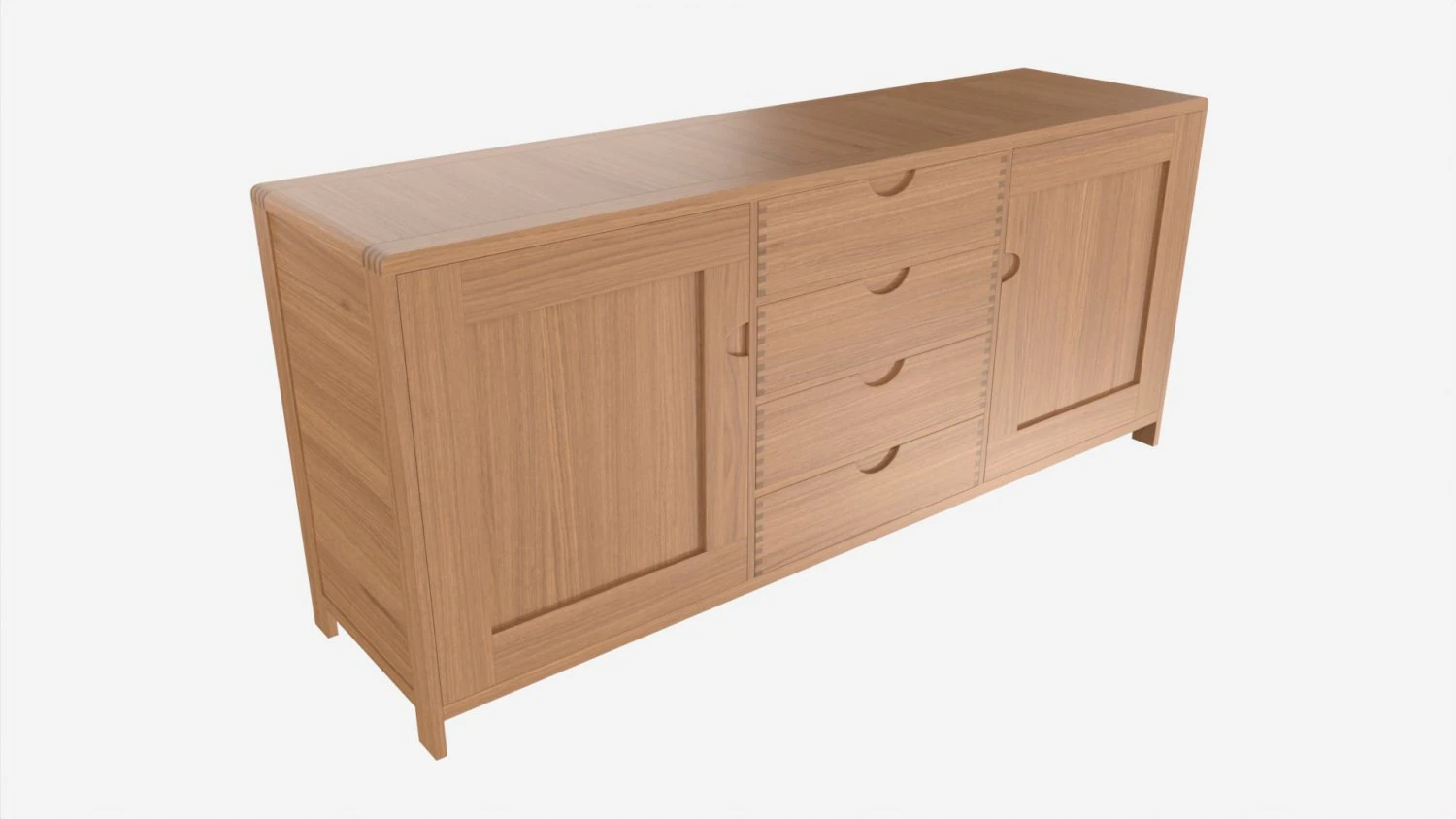 Large Sideboard Ercol Bosco 3D Model .c4d .max .obj .3ds .fbx .stl .blend 