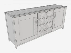 Large Sideboard Ercol Bosco 3D Model