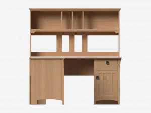 Scrivania a forma di L con ripiano Modello 3D