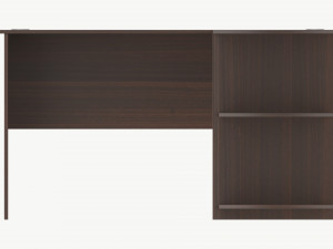 L-shape Desk with Side Bookshelves 3D Модель