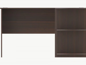 L-shape Desk with Side Bookshelves 3D Model