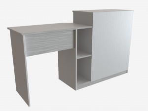 Media Dresser and Desk Combo 3D Модель