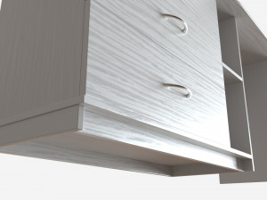 Media Dresser and Desk Combo 3D Модель