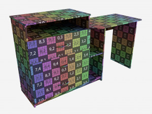 Media Dresser and Desk Combo 3D Модель