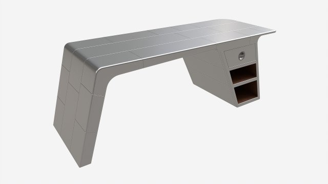 Metal Desk with Drawer 01 3D 模型 .c4d .max .obj .3ds .fbx .stl .blend 