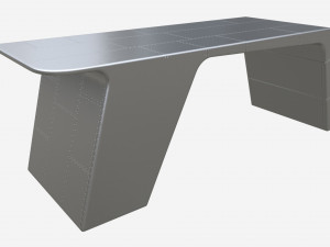 Metal Desk with Drawer 01 3D 模型