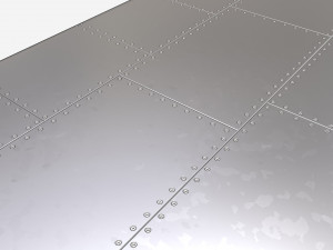 Metal Desk with Drawer 01 3D 模型
