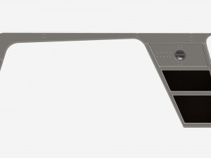 Metal Desk with Drawer 01 3D 模型