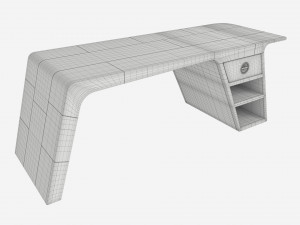 Metal Desk with Drawer 01 3D 模型