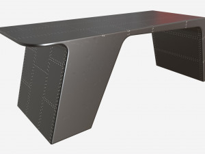 Metal Desk with Drawer 02 3D 모델