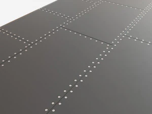 Metal Desk with Drawer 02 3D Model
