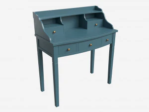 Scrivania in rovere con cassetti Modello 3D