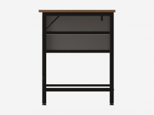 Office Desk with Drawers and Shelf 3D मॉडल