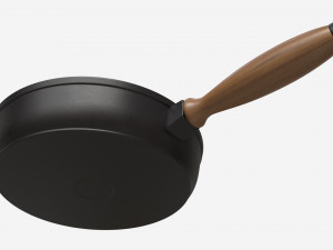 Pancakes on Frying Pan 3D Model