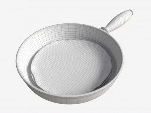 Pancakes on Frying Pan 3D Model